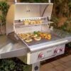American Outdoor Grill T-Series 24 Inch Gas Grill On In-Ground Post -Weber Store 24in t series patio post mount grill ls a 03 20