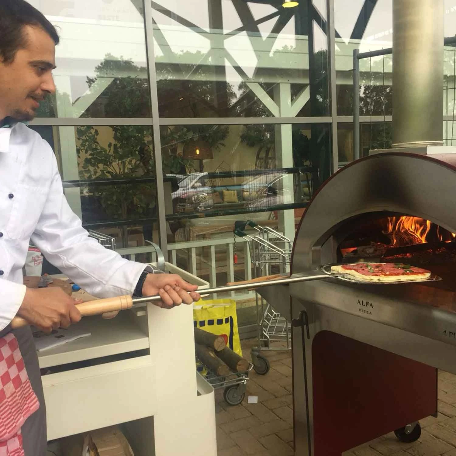 Alfa FX4PIZ-LRAM 4 Pizze 31-Inch Wood-Fired Pizza Oven On Base 7 Alfa FX4PIZ-LRAM 4 Pizze 31-Inch Wood-Fired Pizza Oven On Base - Image 5