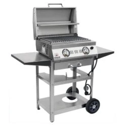 Solaire AA23AGC AllAbout Double Burner Table Top Infrared Grill On Cart -Weber Store aa23a gc a 02 20 1