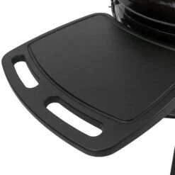 Primo CXLC Extra Large Oval Ceramic Charcoal All-In-One Kamado Grill Head On Wheeled Cradle -Weber Store aio side shelf 01 20 2