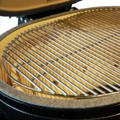 Primo CXLC Extra Large Oval Ceramic Charcoal All-In-One Kamado Grill Head On Wheeled Cradle -Weber Store aio ss grate 06 22 6