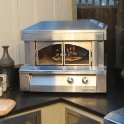 Alfresco AXE-PZA Countertop Pizza Oven, 30-Inch -Weber Store axe pza with pizza