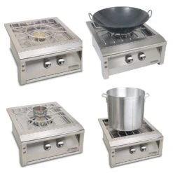 Alfresco AXEVP-SSCOUNTER Versapower Cooker On All Stainless Counter With Storage -Weber Store axevp cart config b 02 22 1