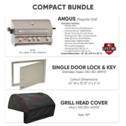 Bull BG-BDL-COM Compact Outdoor Kitchen Bundle -Weber Store bg bdl com ag access 02 22