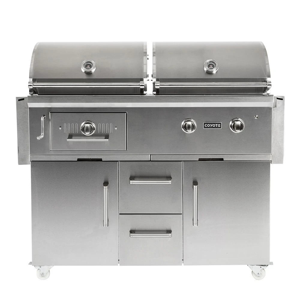 Coyote Stainless Steel Freestanding Gas & Charcoal Combo Grill, 50-Inch (C1HY50-CT) 3 Coyote Stainless Steel Freestanding Gas & Charcoal Combo Grill, 50-Inch (C1HY50-CT)