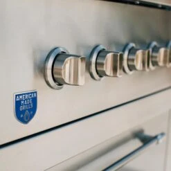 American Made Grills AMG-ENC36 Encore 36-Inch Built-In Dual Fuel Wood And Gas Grill With Infrared Searing Burner And Rotisserie Kit -Weber Store enc36 c 04 21