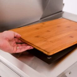 American Made Grills AMG-ENC54-CART Encore 54-Inch Dual Fuel Wood And Gas Grill With Infrared Searing Burner And Rotisserie Kit On Cart -Weber Store encfs36 c 04 21