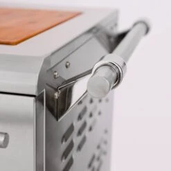 American Made Grills AMG-ENC54-CART Encore 54-Inch Dual Fuel Wood And Gas Grill With Infrared Searing Burner And Rotisserie Kit On Cart -Weber Store encfs36 d 04 21