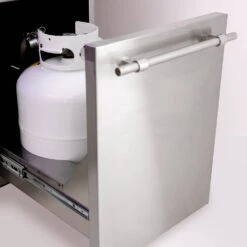 American Made Grills AMG-ENC54-CART Encore 54-Inch Dual Fuel Wood And Gas Grill With Infrared Searing Burner And Rotisserie Kit On Cart -Weber Store encfs36 e 04 21