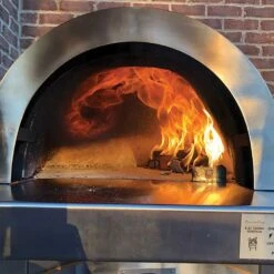 HPC Fire FDP-FORNO-EI Forno Dual Fuel Wood & Gas Countertop Glass Tile Pizza Oven On Cart -Weber Store fdp forno c 04 21