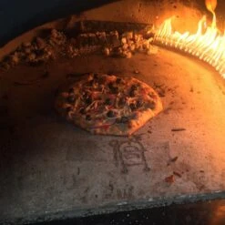 HPC Fire FDP-FORNO-EI Forno Dual Fuel Wood & Gas Countertop Glass Tile Pizza Oven On Cart -Weber Store fdp forno d 04 21 1