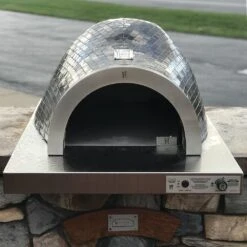 HPC Fire FDP-VILLA-EI Villa Dual Fuel Wood & Gas Built-In Glass Tile Pizza Oven