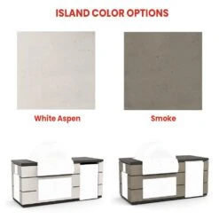 Fire Magic 77-Inch Outdoor Kitchen Island With Gas Pizza Oven, Refrigerator And Doors -Weber Store fm island color options a 06 23 2