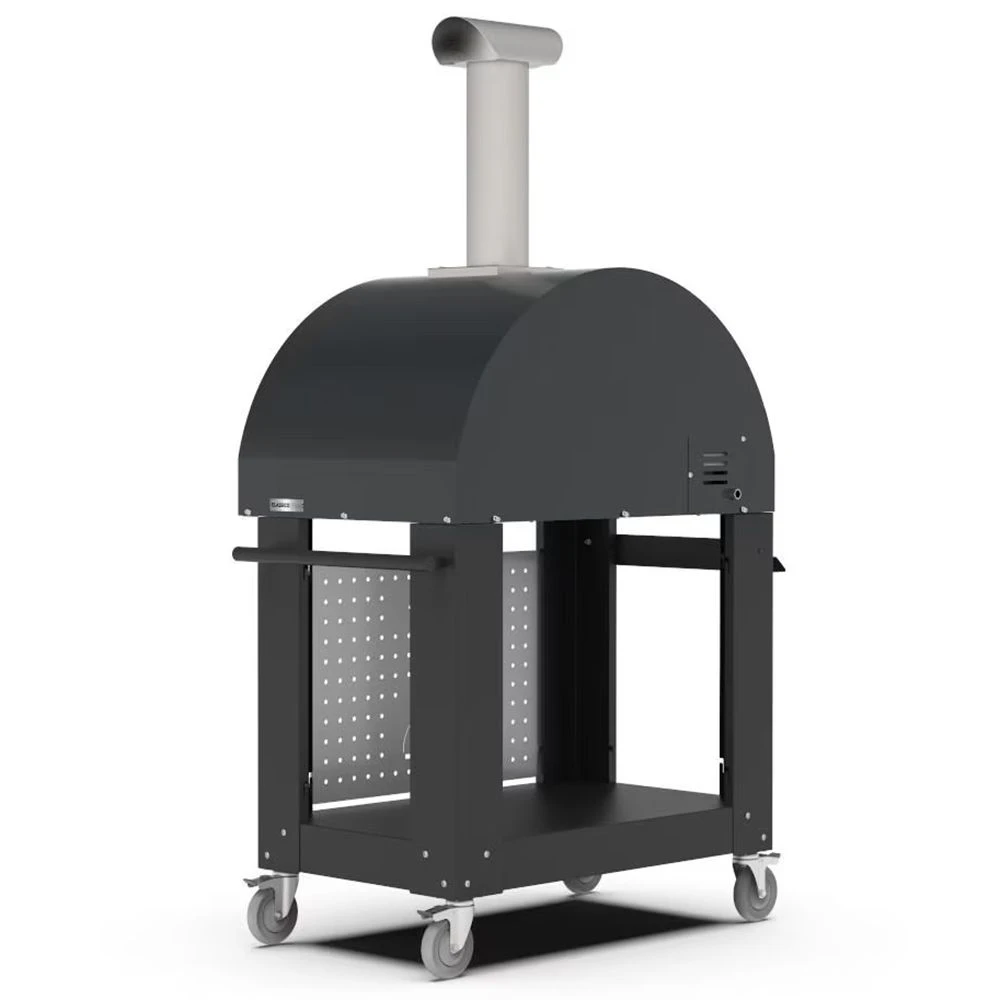 Alfa 2 Pizze 38-Inch Ardesia Gray Gas Pizza Oven On Black Cart 5 Alfa 2 Pizze 38-Inch Ardesia Gray Gas Pizza Oven On Black Cart - Image 3