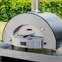 Alfa 2 Pizze 38-Inch Ardesia Gray Gas Pizza Oven On Black Cart 11 Alfa 2 Pizze 38-Inch Ardesia Gray Gas Pizza Oven On Black Cart -Weber Store fxcl 2p ggra u d 05 23