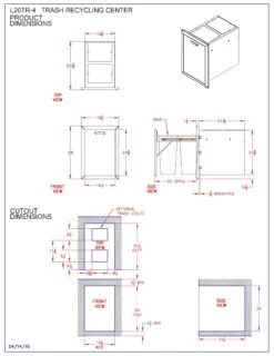 Lynx L20TR-4 Ventana Trash And Recycle Bin Drawer, 19.25x28-Inch 13 Lynx L20TR-4 Ventana Trash And Recycle Bin Drawer, 19.25x28-Inch -Weber Store l20tr 4 specs