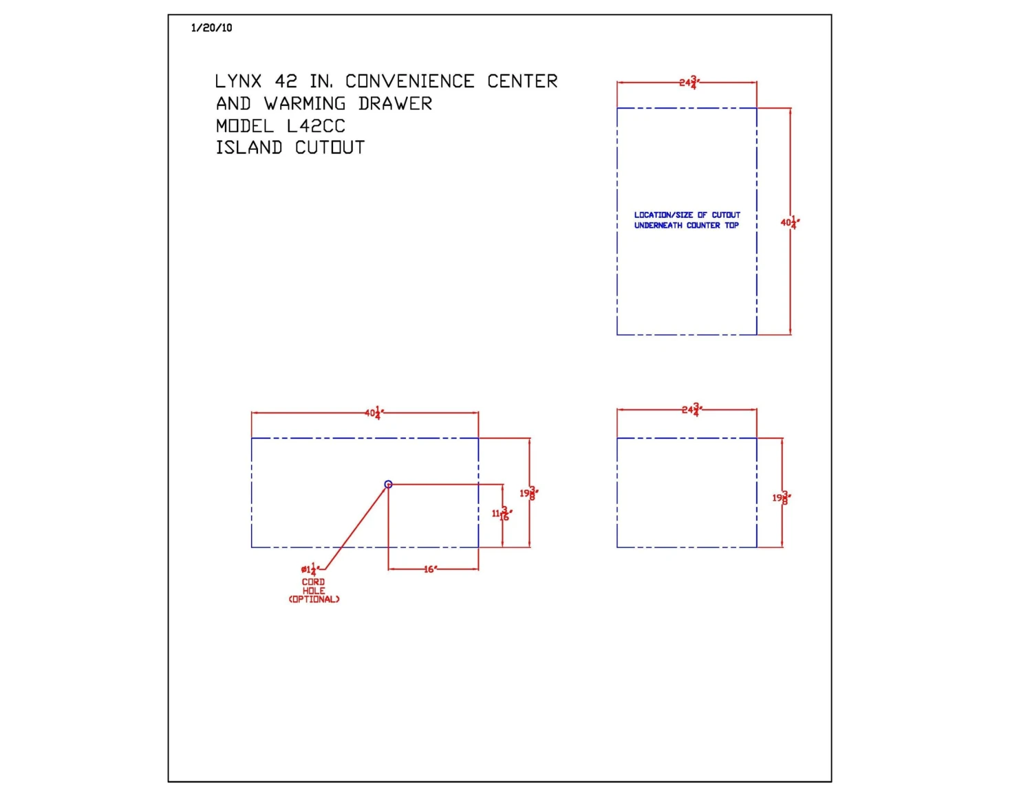 Lynx L42CC-1 Warming Drawer, Storage Drawer And LP Tank Storage Combo, 41.75x21-Inch 5 Lynx L42CC-1 Warming Drawer, Storage Drawer And LP Tank Storage Combo, 41.75x21-Inch - Image 3