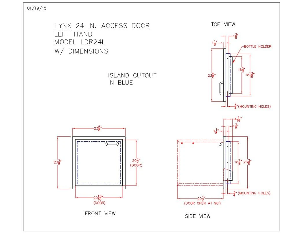 Lynx LDR24 Professional Access Door, 23.625x23.375-Inch 4 Lynx LDR24 Professional Access Door, 23.625x23.375-Inch - Image 2