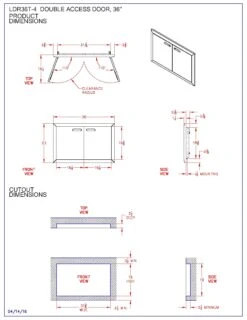 Lynx LDR36T-4 Ventana Double Access Doors, 36x23.375-Inch -Weber Store ldr36t 4 specs