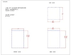 Lynx LN24REF Stainless Steel Outdoor Refrigerator, 24-Inch -Weber Store lm24ref specs c 1