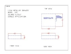 Lynx LMD Professional Single Modular Drawer -Weber Store lmd specs b