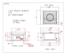 Lynx LPB 20-Inch Built-In Power Burner, 20-Inch -Weber Store lpb specs 1