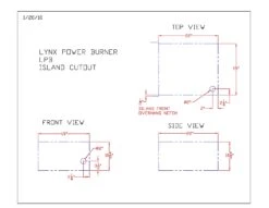 Lynx LPB 20-Inch Built-In Power Burner, 20-Inch -Weber Store lpb specs b 1