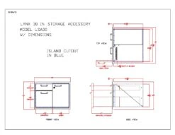 Lynx LSA30 Professional Access Door And Double Drawer Combo, 30x23-Inch -Weber Store lsa30 specs