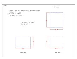 Lynx LSA30 Professional Access Door And Double Drawer Combo, 30x23-Inch -Weber Store lsa30 specs b