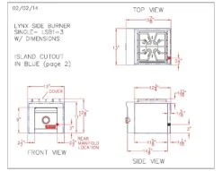 Lynx LSB1-3 Built-In Single Side Burner, 13-Inch 12 Lynx LSB1-3 Built-In Single Side Burner, 13-Inch -Weber Store lsb1 3 specs 1