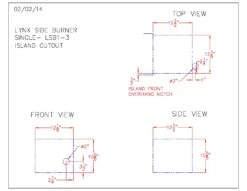 Lynx LSB1-3 Built-In Single Side Burner, 13-Inch 13 Lynx LSB1-3 Built-In Single Side Burner, 13-Inch -Weber Store lsb1 3 specs b 1