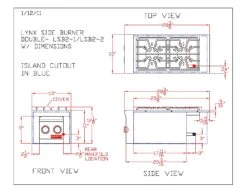Lynx LSB2-2 Built-In Double Side Burner, 13-Inch -Weber Store lsb2 2 specs