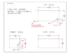 Lynx LSB2-2 Built-In Double Side Burner, 13-Inch -Weber Store lsb2 2 specs b