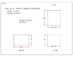 Lynx LTA30 Professional Trash Drawers Combo Unit, 30x23-Inch -Weber Store lta30 specs