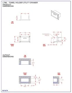 Lynx LTWL Paper Towel Drawer, 16.325x10-Inch 7 Lynx LTWL Paper Towel Drawer, 16.325x10-Inch -Weber Store ltwl specs