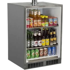 Marvel Stainless Steel Outdoor Built-In Beverage Dispenser With Lock, 24-Inch (MOKR124SS31A) -Weber Store mokr124ss31a d 05 21