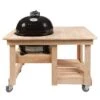 Primo CJRH-614 Junior Oval Ceramic Charcoal Kamado Grill On Cypress Countertop Table -Weber Store oval jr 200 774 table 614 front 01 20