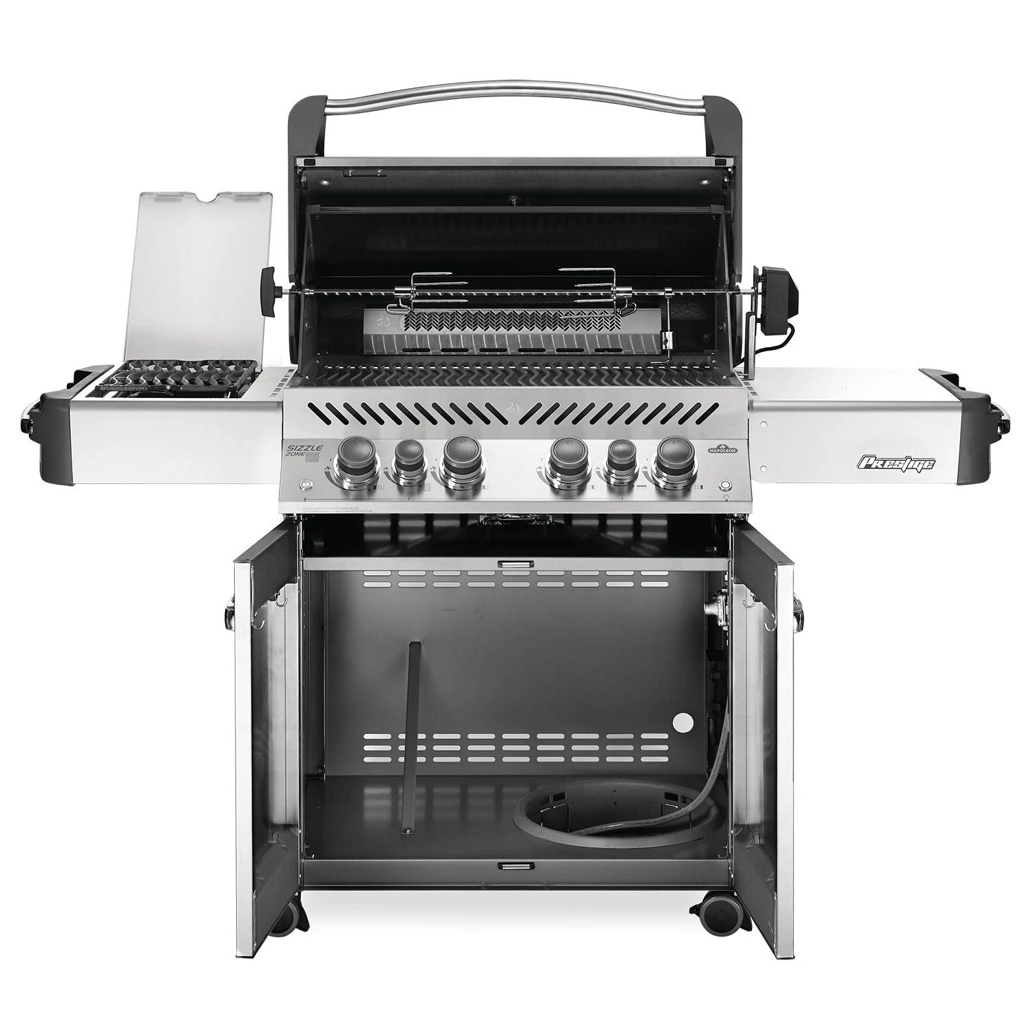 Napoleon P500RSIB-3 Prestige 500 Gas Grill On Cart With Rotisserie And Side Burner, 28-Inches 4 Napoleon P500RSIB-3 Prestige 500 Gas Grill On Cart With Rotisserie And Side Burner, 28-Inches - Image 2