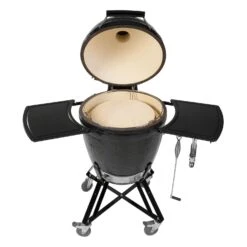 Primo CRC Round Ceramic Charcoal All-In-One Kamado Grill Head On Wheeled Cradle
