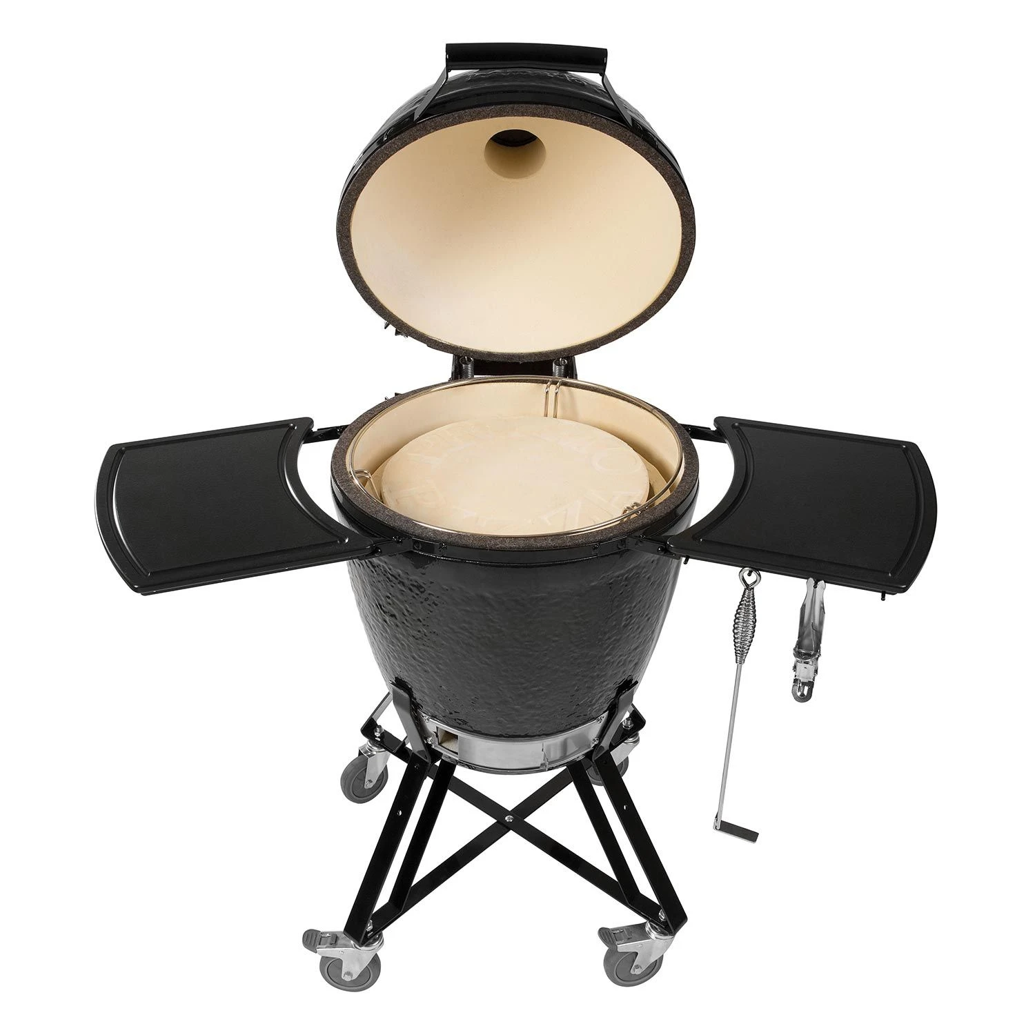 Primo CRC Round Ceramic Charcoal All-In-One Kamado Grill Head On Wheeled Cradle 3 Primo CRC Round Ceramic Charcoal All-In-One Kamado Grill Head On Wheeled Cradle