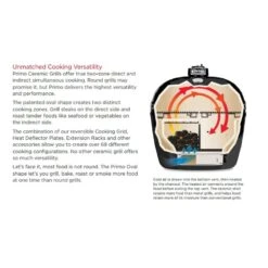Primo CXLH Extra Large Oval Ceramic Charcoal Kamado Grill On Cart -Weber Store primo feature split