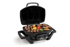 Napoleon PRO285-BK TravelQ Portable Tabletop Gas Grill -Weber Store pro285 open angle food napoleon grills