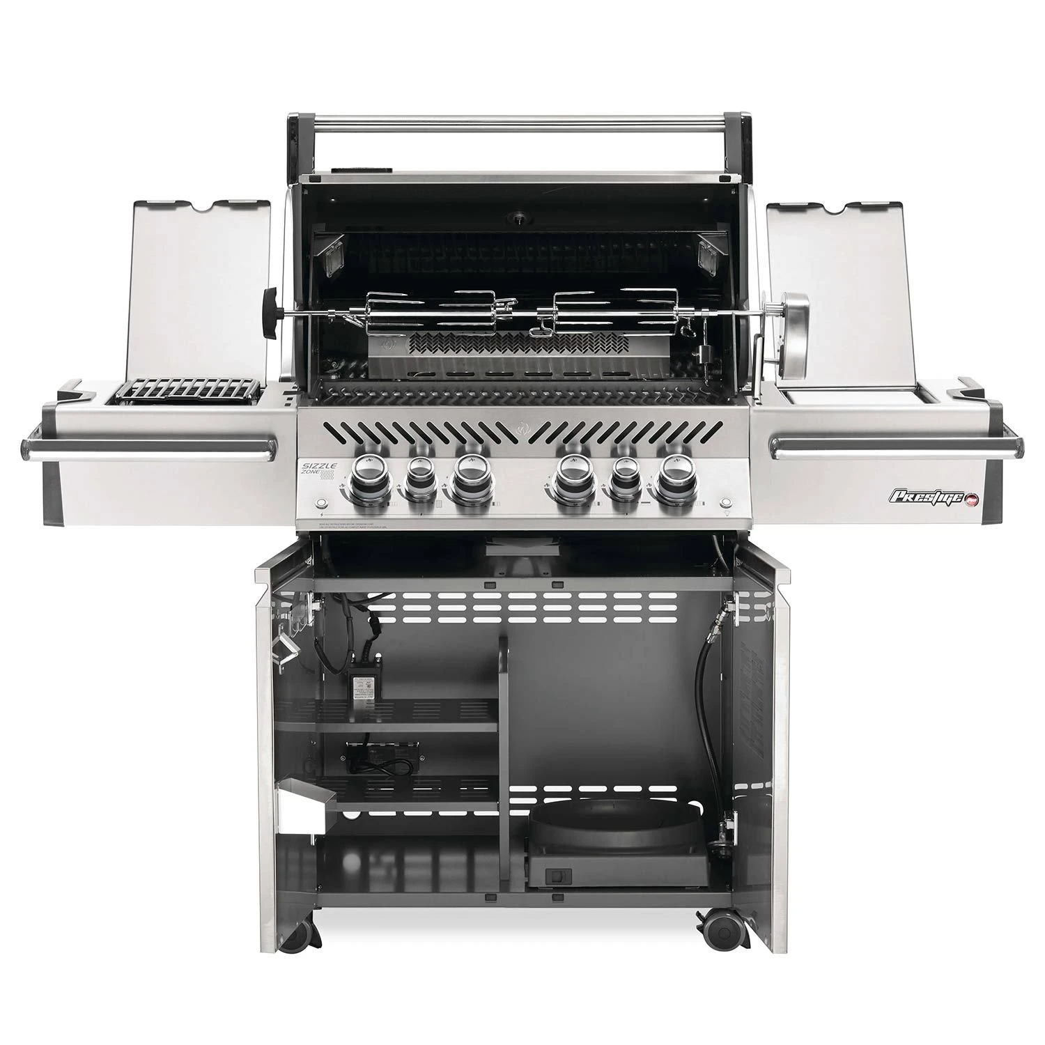 Napoleon PRO500RSIBSS-3 Prestige PRO 500 Gas Grill On Cart With Rotisserie And Side Burner, 28-Inches 4 Napoleon PRO500RSIBSS-3 Prestige PRO 500 Gas Grill On Cart With Rotisserie And Side Burner, 28-Inches - Image 2