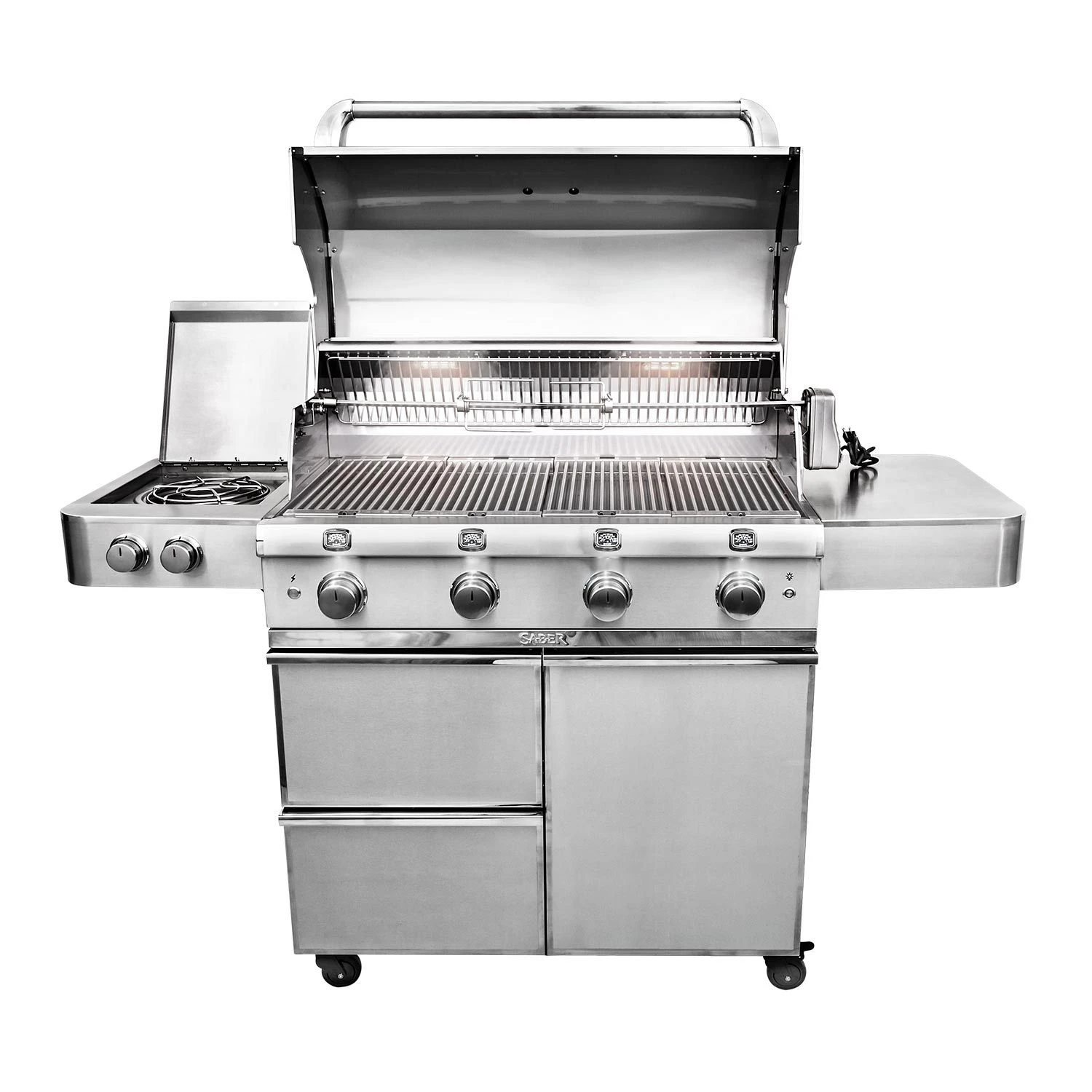 Saber R67SC0917 4-Burner Elite Freestanding Infrared Grill With Rotisserie & Side Burner, 40-Inches 4 Saber R67SC0917 4-Burner Elite Freestanding Infrared Grill With Rotisserie & Side Burner, 40-Inches - Image 2