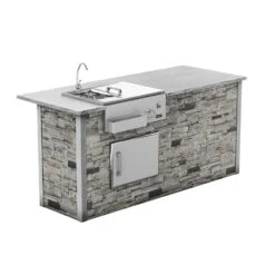 Coyote Ready-To-Assemble 8-Foot Outdoor Kitchen Island With Refreshment Center & Access Door (RTAC-B8-RL) -Weber Store rtac b8 rl sg coy crc csa1724 b 06 22