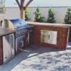Coyote Ready-To-Assemble 8-Foot Outdoor Kitchen Island With 31-Inch Access Door & Double Pull-Out Drawers (RTAC-B8-SR) -Weber Store rtac b8 sl config ls a 06 22