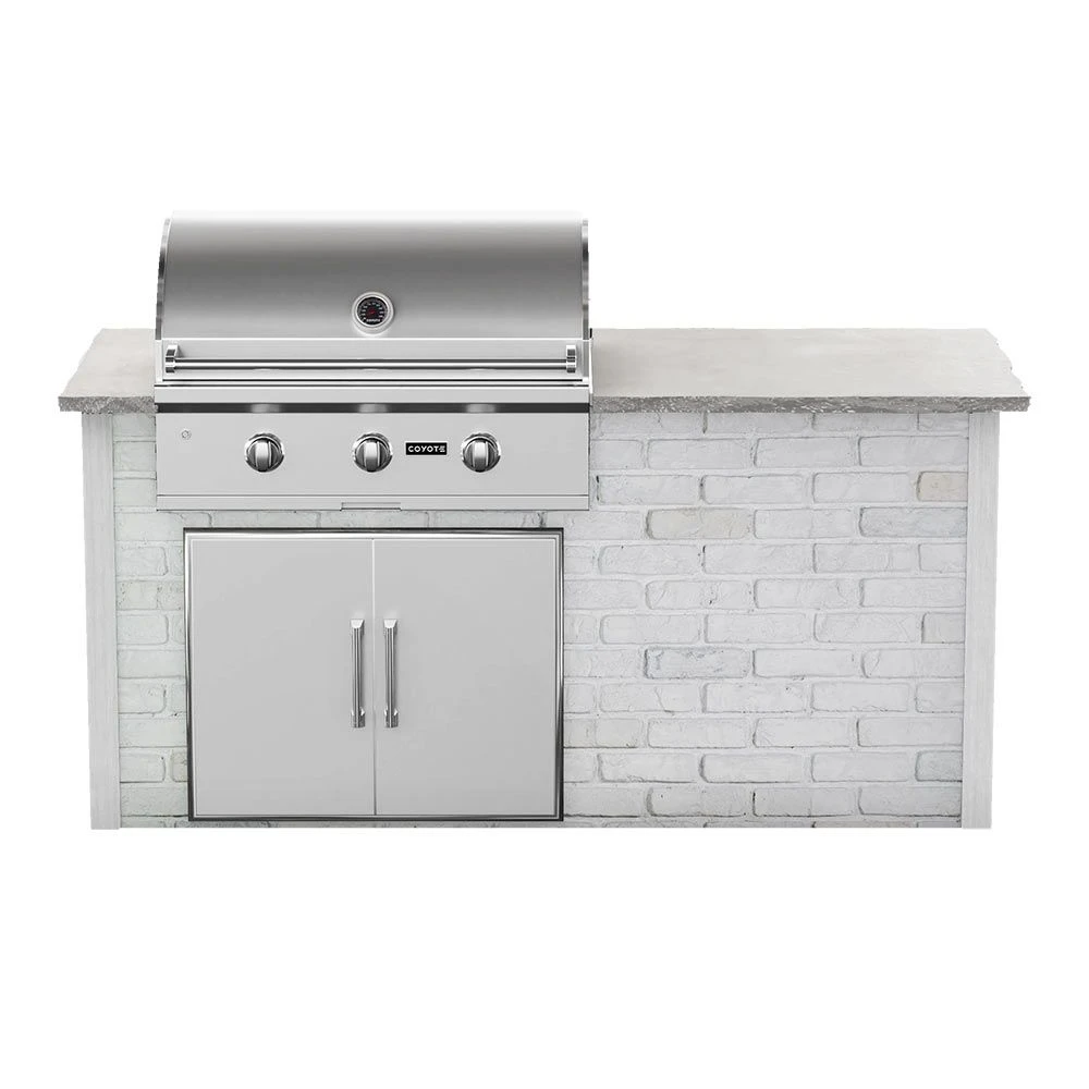 Coyote Ready-To-Assemble 6-Foot Outdoor Kitchen Island With 34-Inch C-Series Gas Grill & Access Doors (RTAC-G6) 3 Coyote Ready-To-Assemble 6-Foot Outdoor Kitchen Island With 34-Inch C-Series Gas Grill & Access Doors (RTAC-G6)
