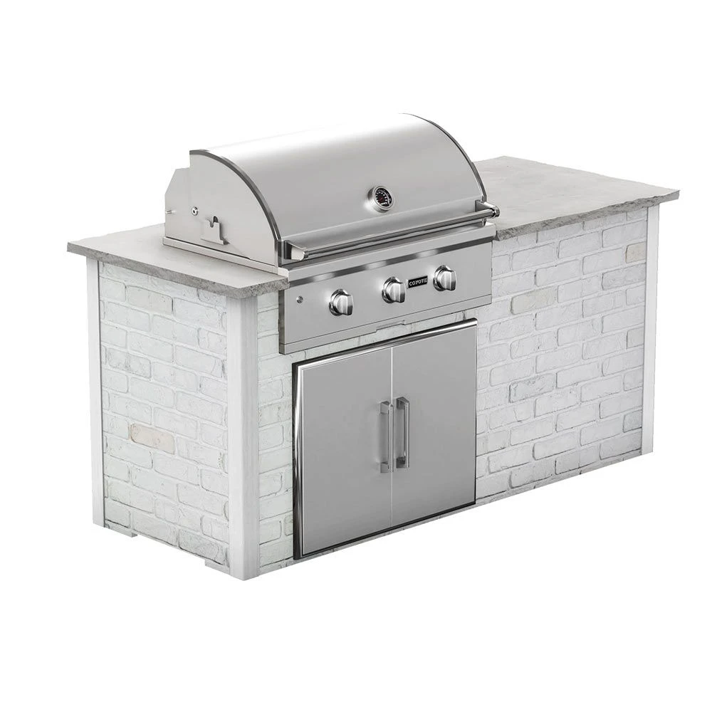 Coyote Ready-To-Assemble 6-Foot Outdoor Kitchen Island With 34-Inch C-Series Gas Grill & Access Doors (RTAC-G6) 4 Coyote Ready-To-Assemble 6-Foot Outdoor Kitchen Island With 34-Inch C-Series Gas Grill & Access Doors (RTAC-G6) - Image 2