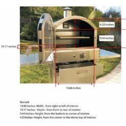 Summerset SS-OVBI Table Top Outdoor Oven, 23-Inches -Weber Store ss oven interior 09 20