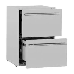 Summerset SSRFR-24DR2 Deluxe Outdoor Refrigerator Drawers, 5.3 Cubic Feet -Weber Store ssrfr 24dr2 a 01 20
